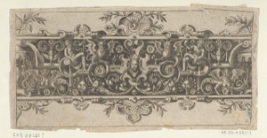 Diseño ornamental intrincado con rostros y figuras — Anónimo