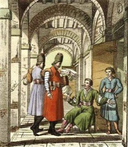 Escena de corte otomana — Anónimo
