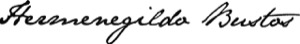 Firma de Hermenegildo Bustos — Hermenegildo Bustos