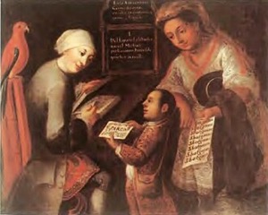 Familia con loro y partituras — Jos Joaqu N Mag N el