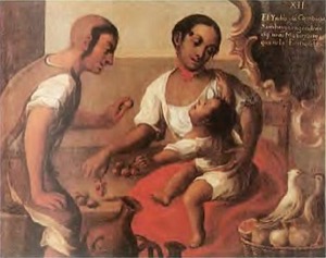 Familia Indígena en Escena Cotidiana — Jos Joaqu N Mag N la