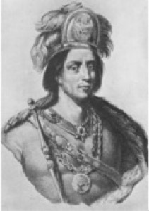 Retrato de un cacique indígena con indumentaria ceremonial — Claudio Linati