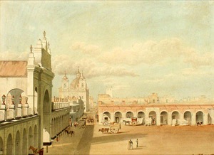 Plaza de Buenos Aires y arquitectura colonial — Anónimo