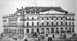 Vista exterior del primitivo Teatro Colón