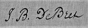 Firma de J.B. De Bree — Jean-Baptiste Debret