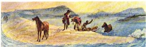 Desembarco de caballos en costas desconocidas — Jean-Baptiste Debret