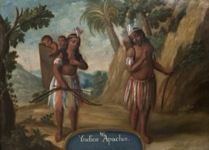 Indios Apaches en su hábitat natural — Yndios