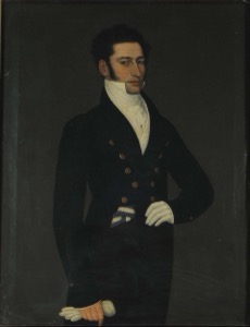 Este retrato de un hombre de la élite a principios del — Anónimo