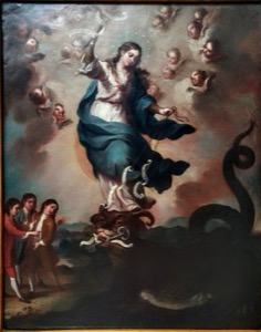 Alegoría de la purísima concepción como protec — Anónimo