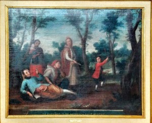 Escena rural con grupo de personas — Anónimo