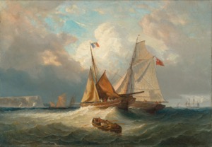 Shipping in a swell off th — Michel Jean Cazabon