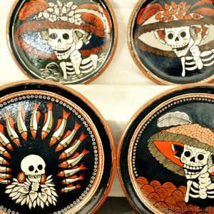 La catrina ceramic plates