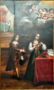 Escena Religiosa con Niños y Querubines — Juan Correa