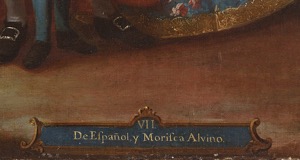 Pintura de Casta: de Español y Morisca Alvina — Anónimo