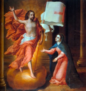 La Resurrección de Cristo con Santa Catalina de Siena — Juan Correa
