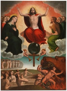 Juicio Final con Cristo Rey, la Virgen María y San Juan Bautista — Juan Correa