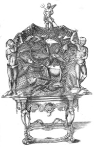 Ornamento con figuras marinas y niños — Antonio Parra