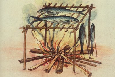 Asado algonquino de Carolina del Norte — John White