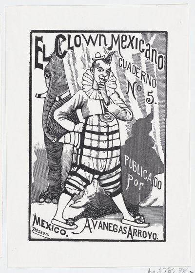 El payaso mexicano y el elefante — José Guadalupe Posada
