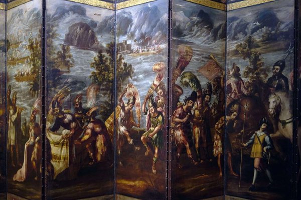 Escena histórica de conquista y encuentro — Juan Correa