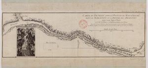 Carte du Pongo de Mansériché — Cañón del Amazonas — Charles-Marie de La Condamine
