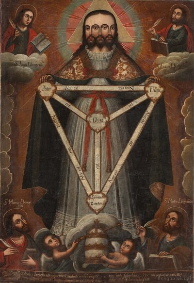 Anonymous Cusco School - Trifacial Trinity