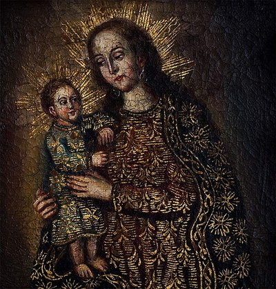 La Virgen y el Niño — Escuela cuzqueña