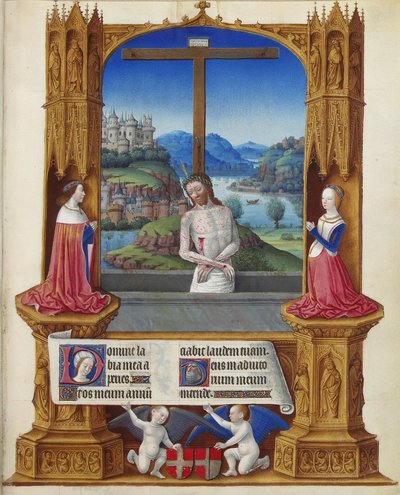 Folio 75r - el Varón de Dolores — Hermanos Limbourg