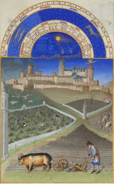 Les Très Riches Heures du duc de Berry mars — Hermanos Limbourg