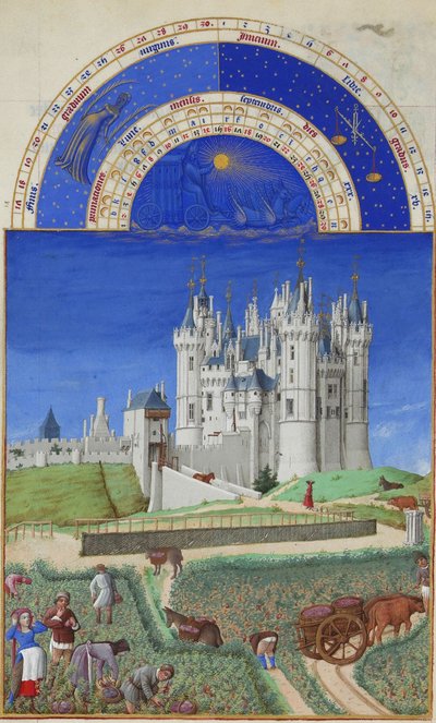 Les Très Riches Heures du duc de Berry septembre — Hermanos Limbourg