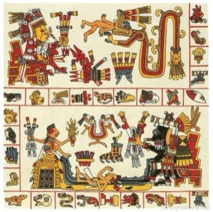 Códice Borgia: Escena de ritual o mitológica mexica