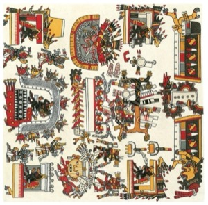 Códice Borgia, — Lámina, nº 32 — Tlacuilo anónimo, tradición mixteca-puebla (Códice Borgia)