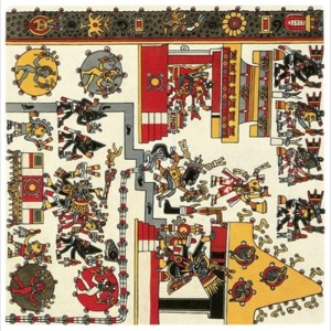 Códice Borgia, — Lámina, nº 40 — Tlacuilo anónimo, tradición mixteca-puebla (Códice Borgia)