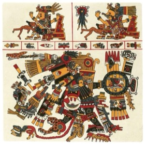Códice Borbónico: — Deidades Mexicas y Guerreros — Anónimo tlacuilo mexica (Códice Borbónico)
