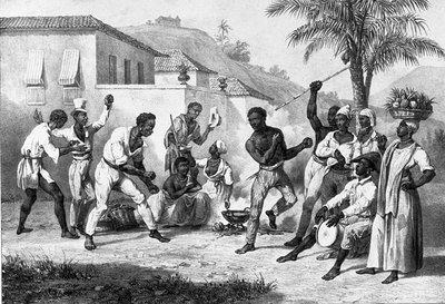 Jogar capoëra ou danse de la guerre — Mauricio Rugendas