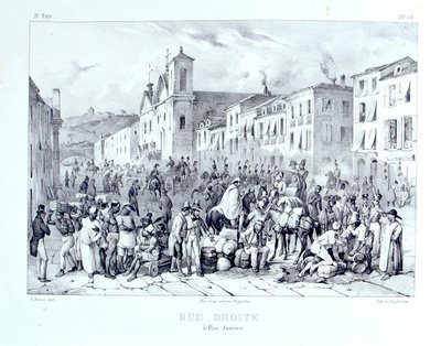 E Victor Adam - Rua Direita no Rio de Janeiro — Mauricio Rugendas