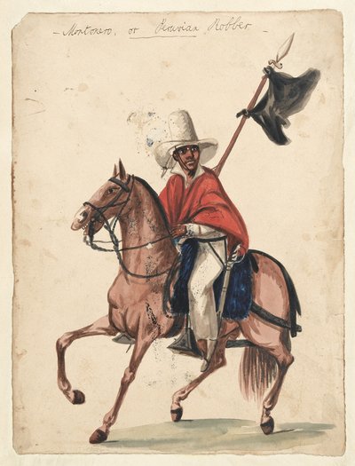 Montonero o bandolero peruano a caballo — Pancho Fierro