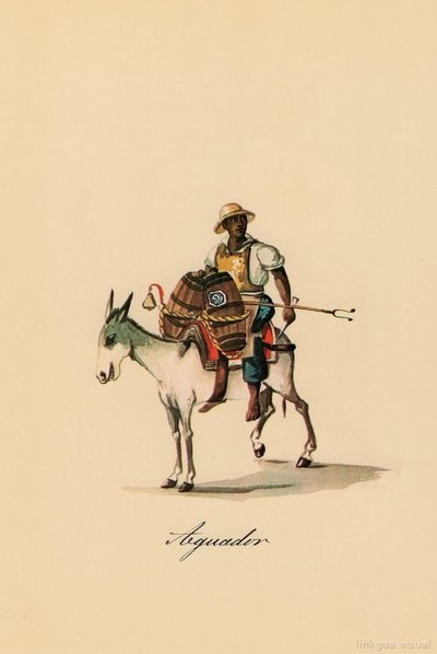 Hombre en burro con barriles.