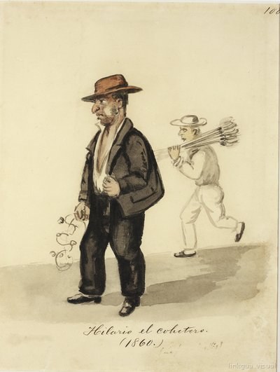 Hilario el cohetero con su ayudante — Pancho Fierro