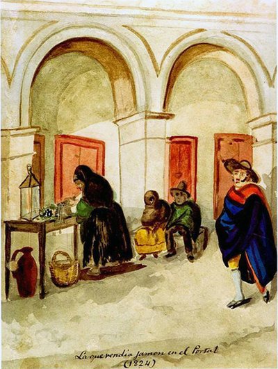 Vendedora de jamón en el portal — Pancho Fierro