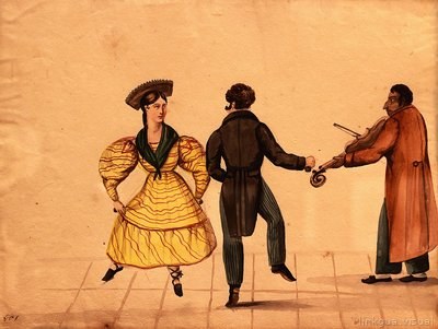 Danza de la marinera con violinista