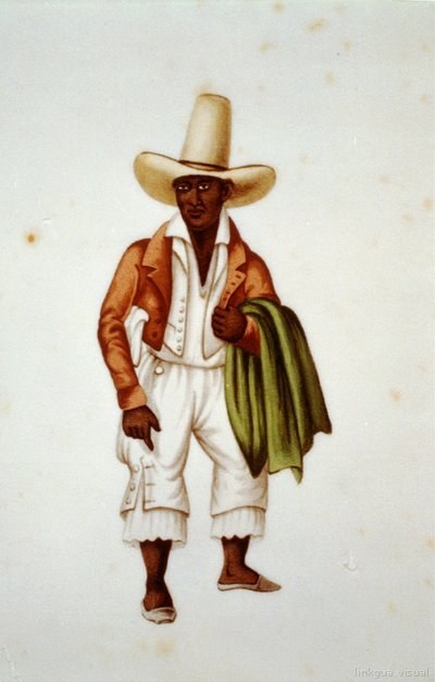 Hombre con sombrero y chaleco.