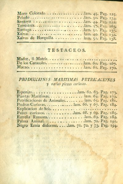 Descripción de diferentes piezas de historia natural, lámina — Antonio Parra