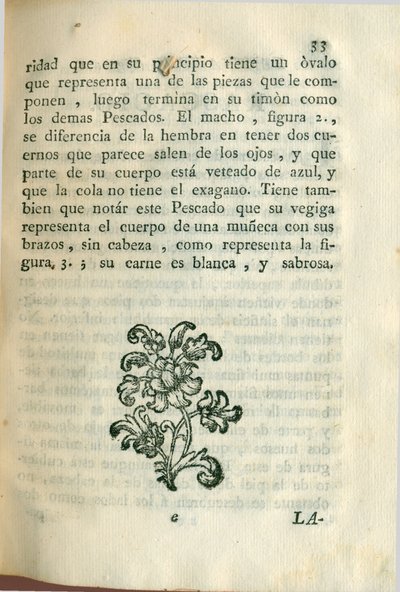 Descripción de diferentes piezas de historia natural, lámina — Antonio Parra