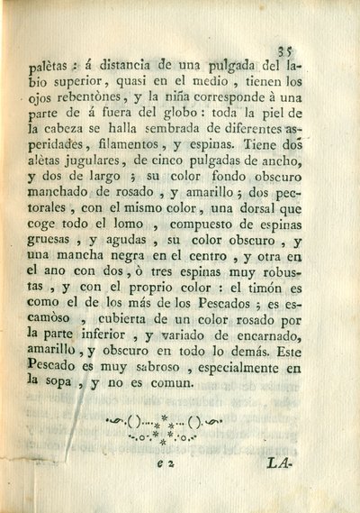 Descripción de diferentes piezas de historia natural, lámina — Antonio Parra