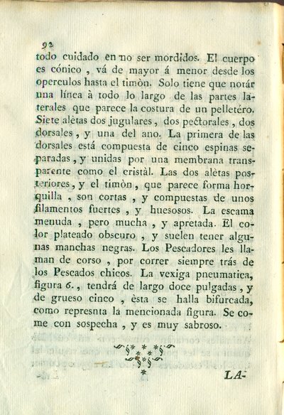Descripción de diferentes piezas de historia natural, lámina — Antonio Parra