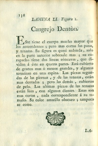 Descripción de diferentes piezas de historia natural, lámina — Antonio Parra