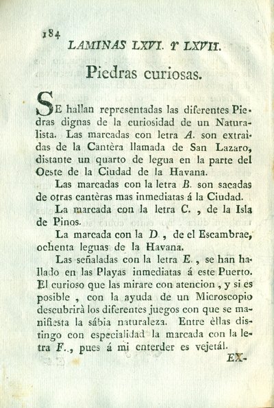 Descripción de diferentes piezas de historia natural, lámina — Antonio Parra