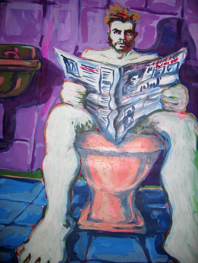 Alexis esquivel, retrato del che guevara, mixta sobre papel X CM colección privada — Pascual Deliciosa