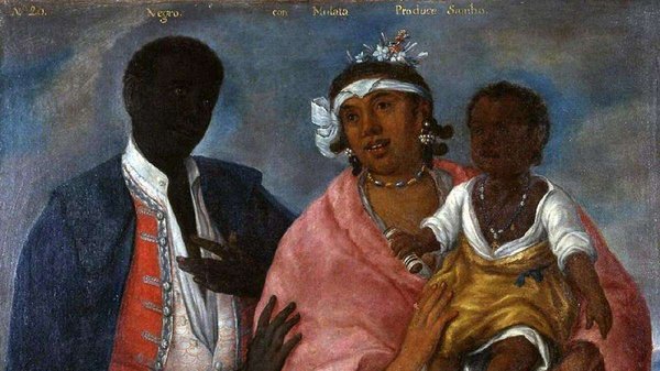 Con niño — Pintura de Castas